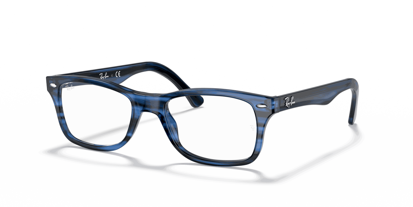 [Clear Lenses, Polished Striped Blue Frame]