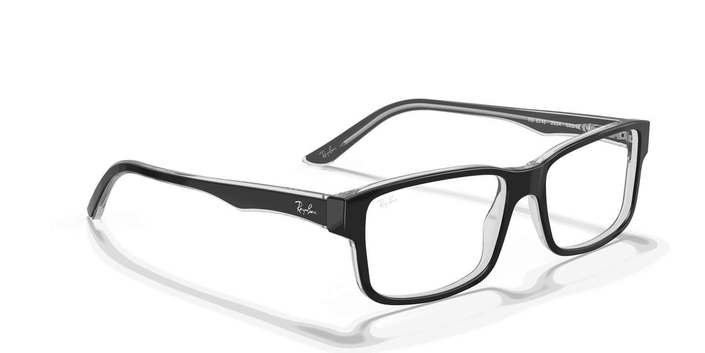 [Clear Lenses, Polished Black On Transparent Frame]