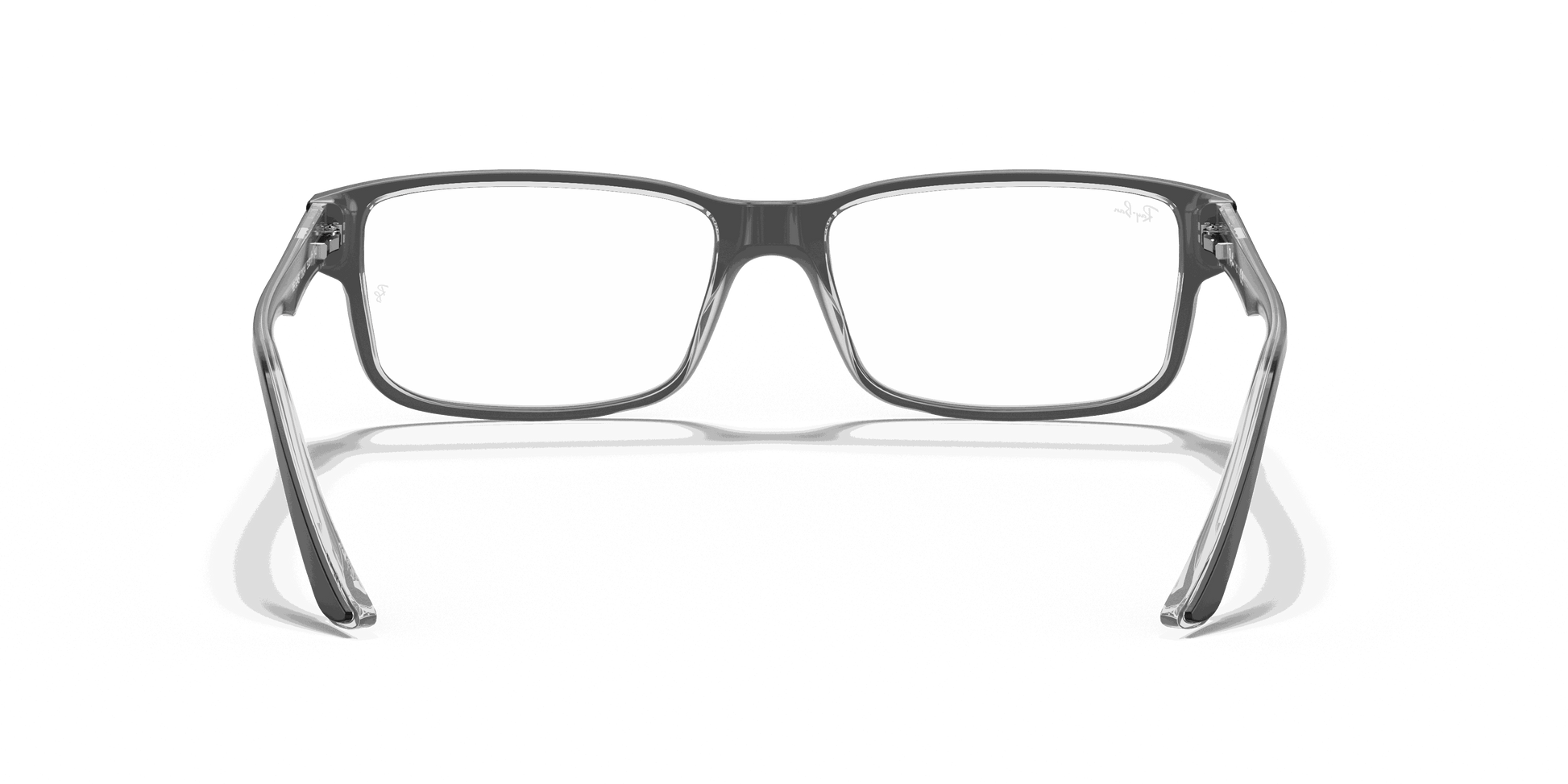 [Clear Lenses, Polished Black On Transparent Frame]