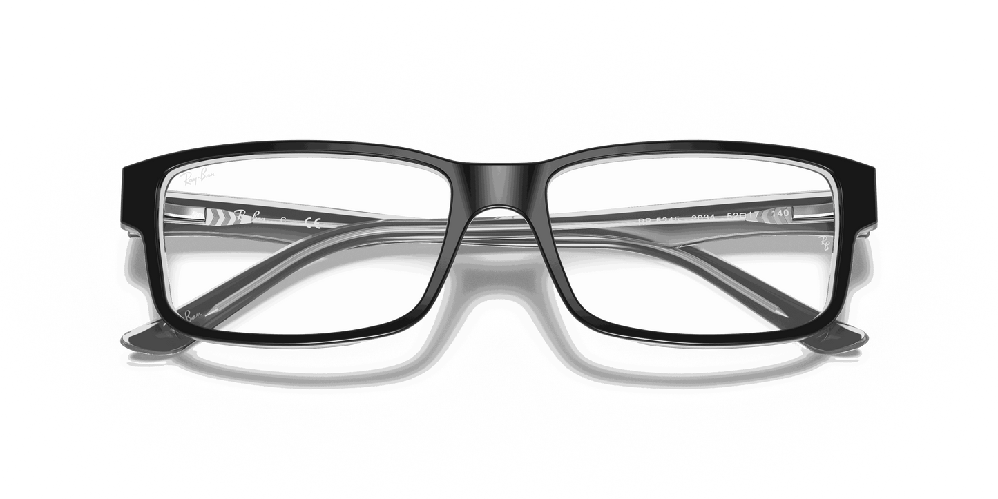 [Clear Lenses, Polished Black On Transparent Frame]