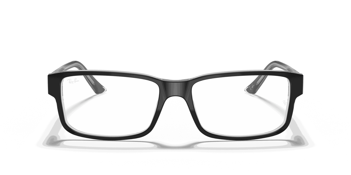 [Clear Lenses, Polished Black On Transparent Frame]