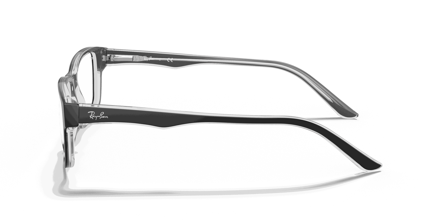 [Clear Lenses, Polished Black On Transparent Frame]
