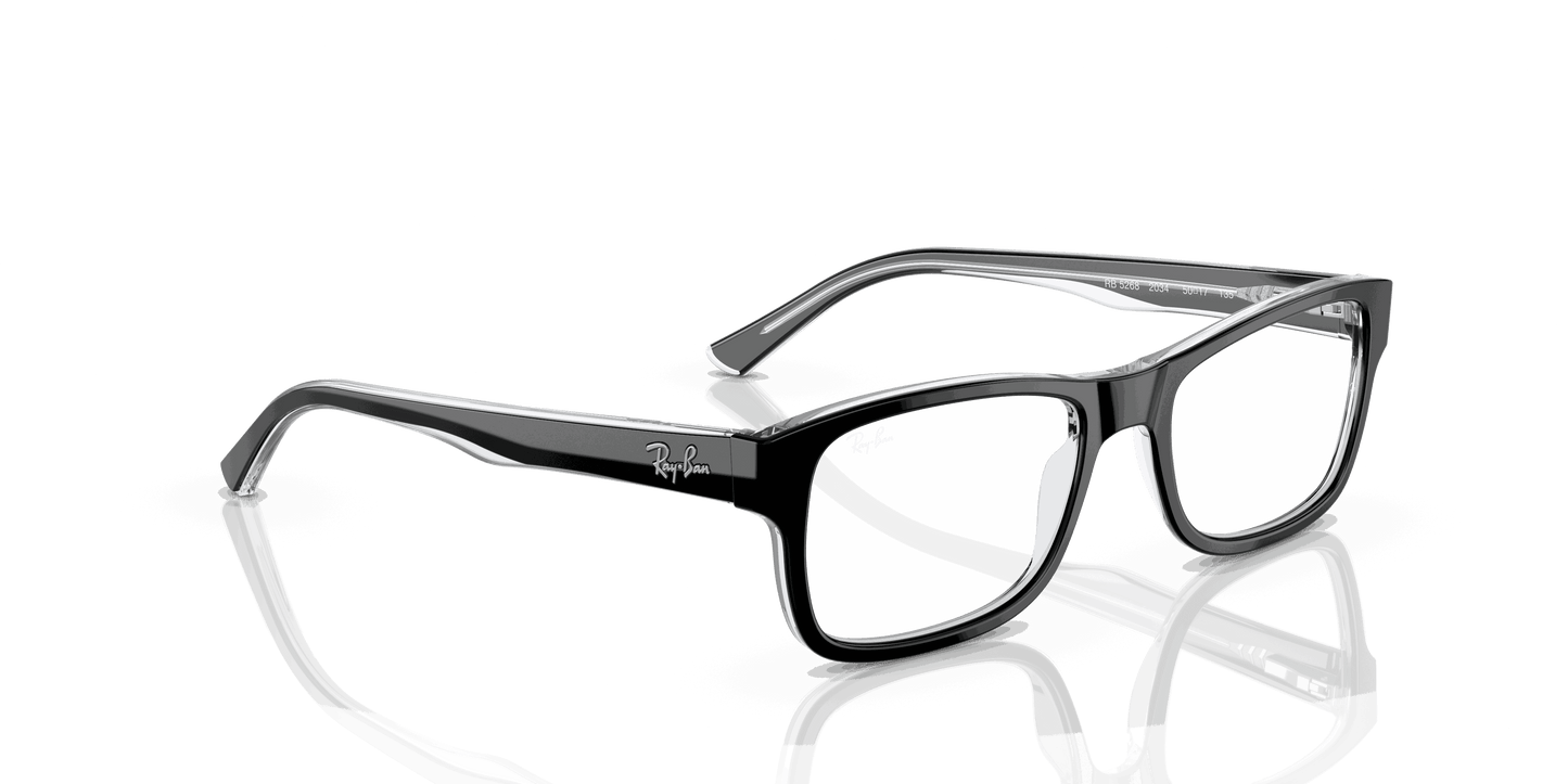 [Clear Lenses, Polished Black On Transparent Frame]