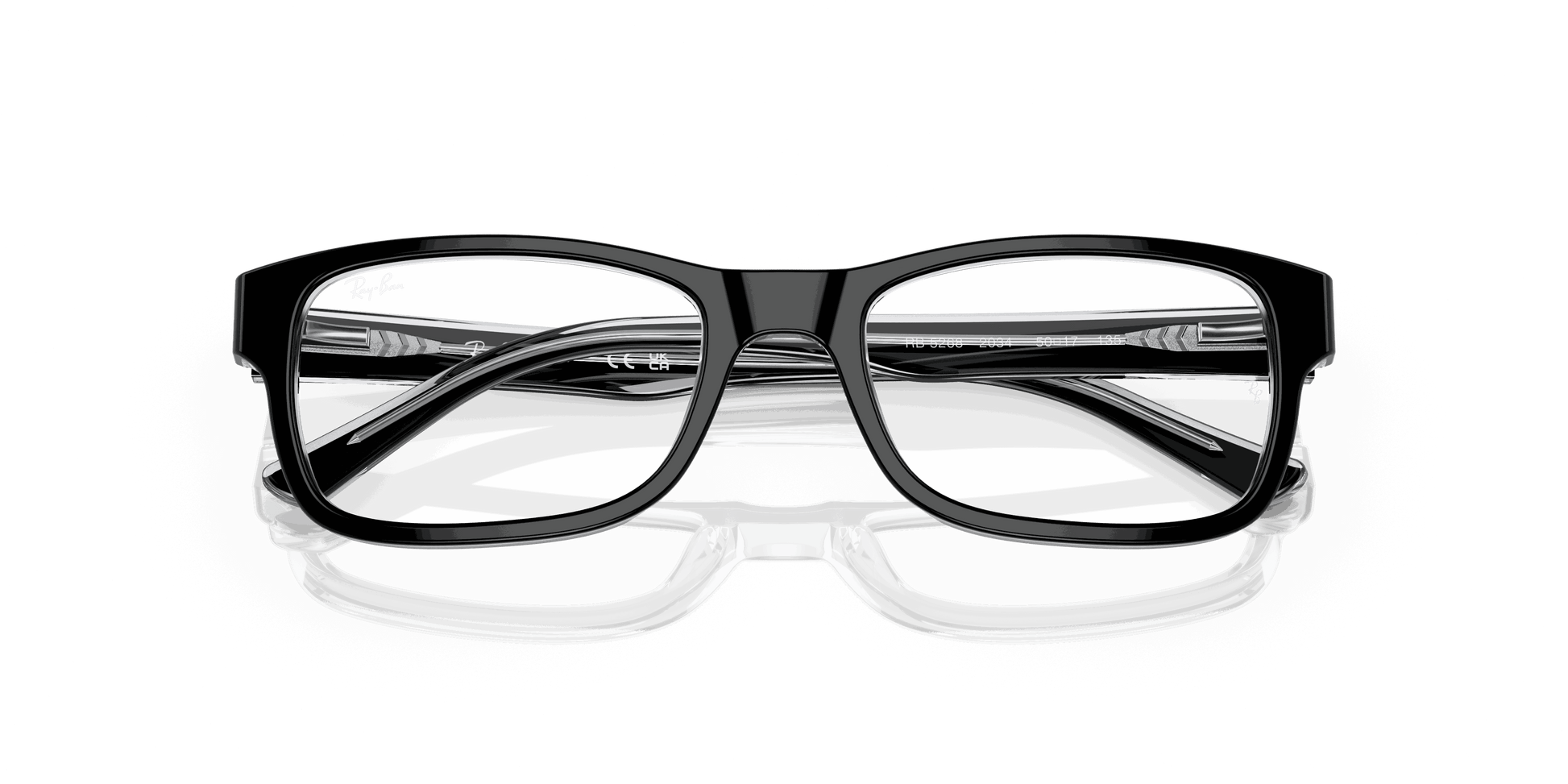 [Clear Lenses, Polished Black On Transparent Frame]