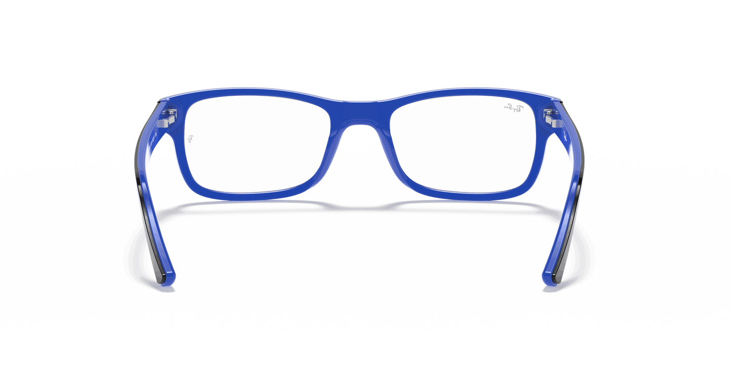 [Clear Lenses, Polished Black On Blue Frame]
