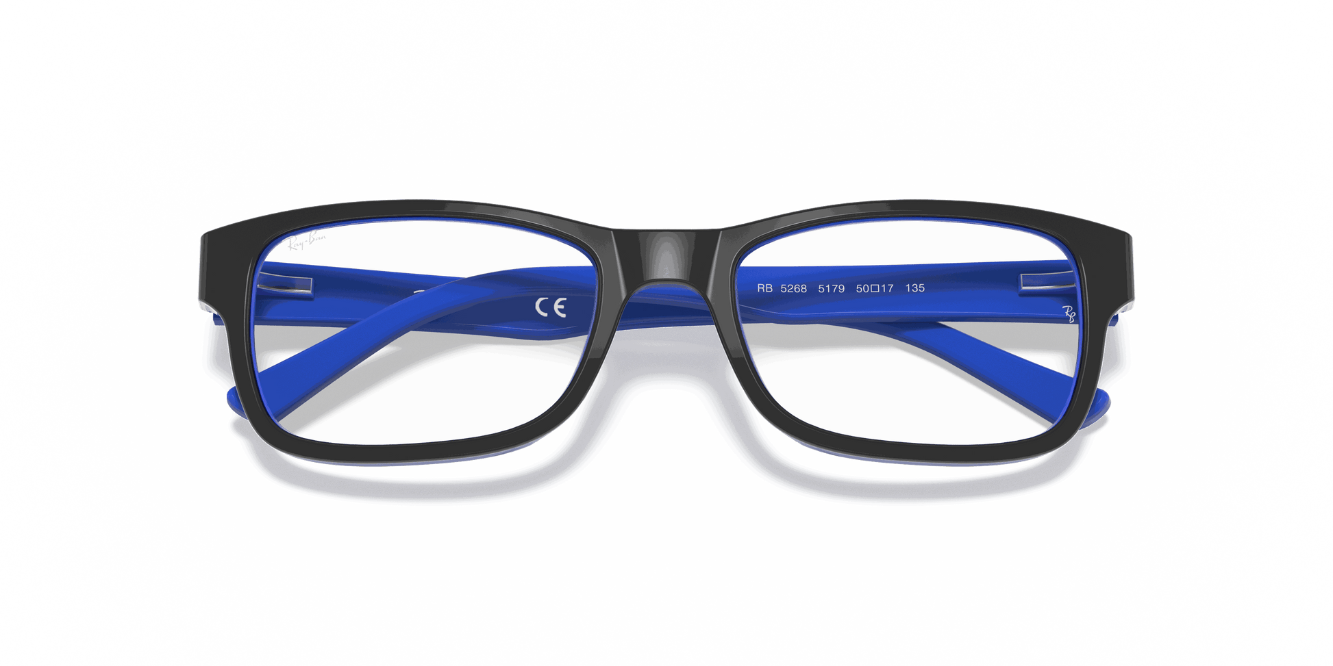 [Clear Lenses, Polished Black On Blue Frame]