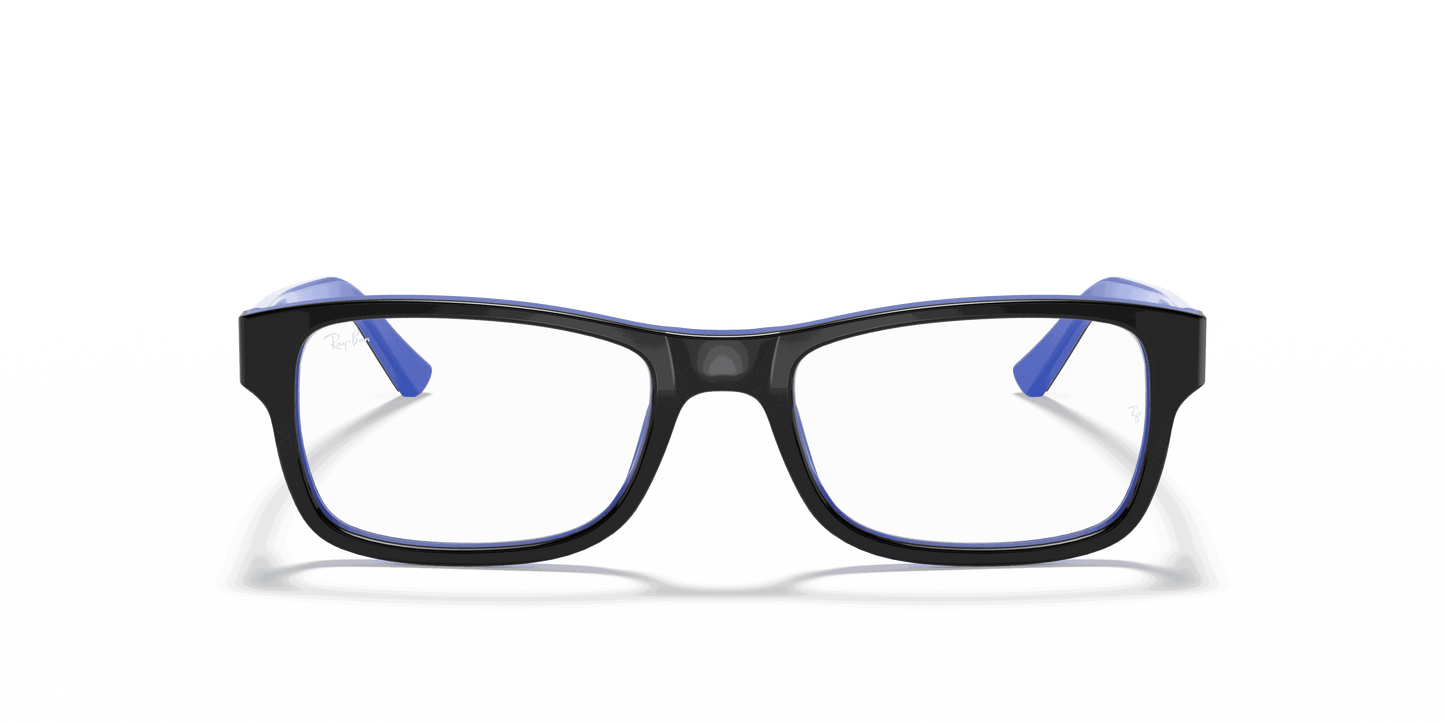 [Clear Lenses, Polished Black On Blue Frame]