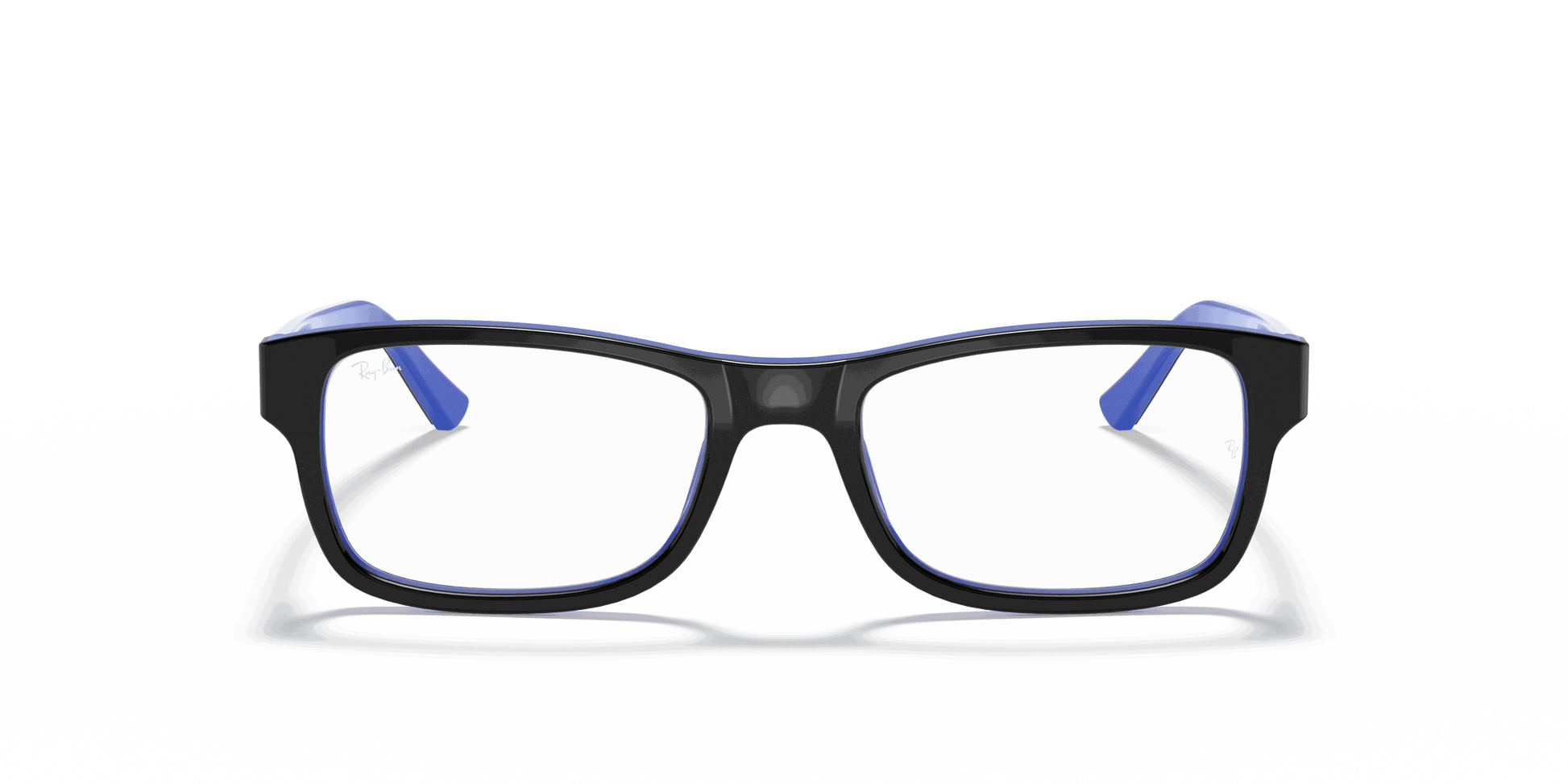 [Clear Lenses, Polished Black On Blue Frame]