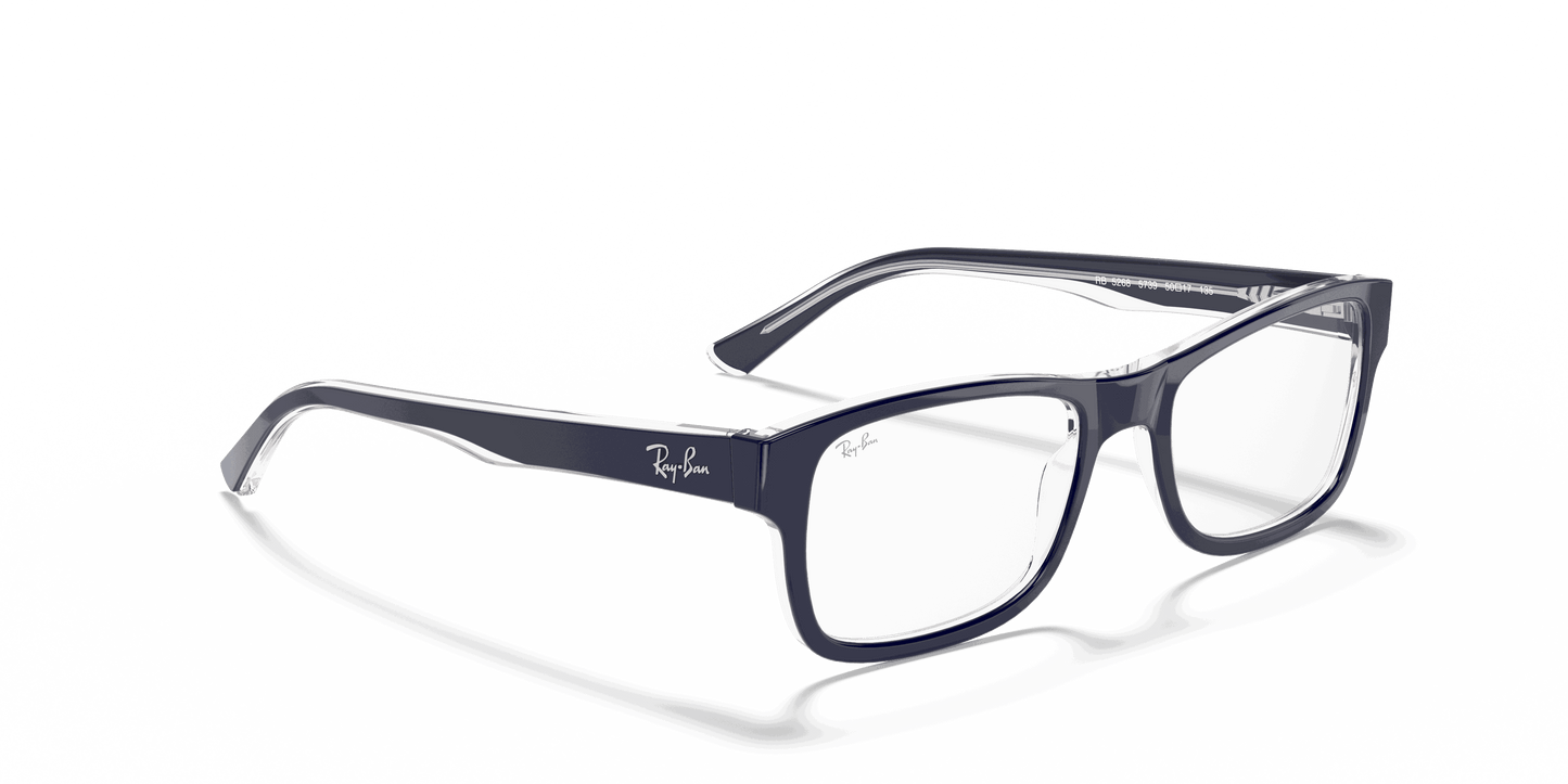 [Clear Lenses, Polished Blue On Transparent Frame]