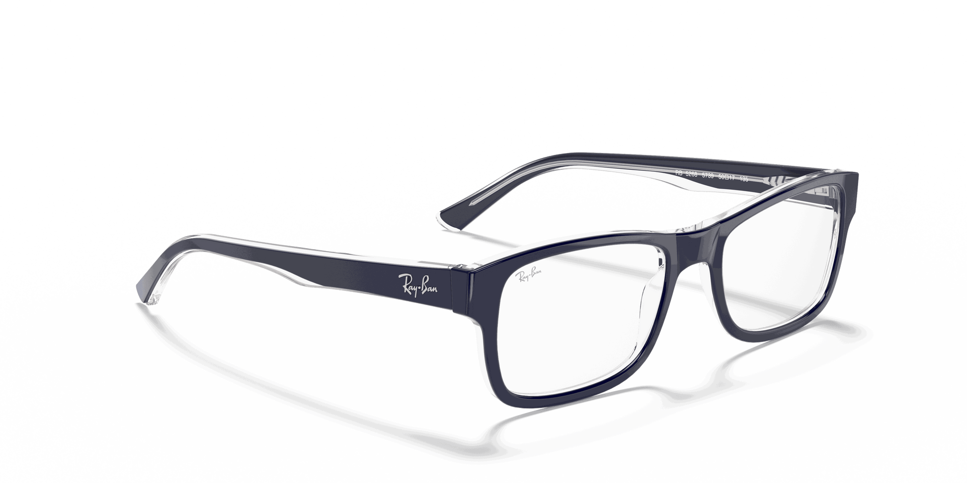 [Clear Lenses, Polished Blue On Transparent Frame]