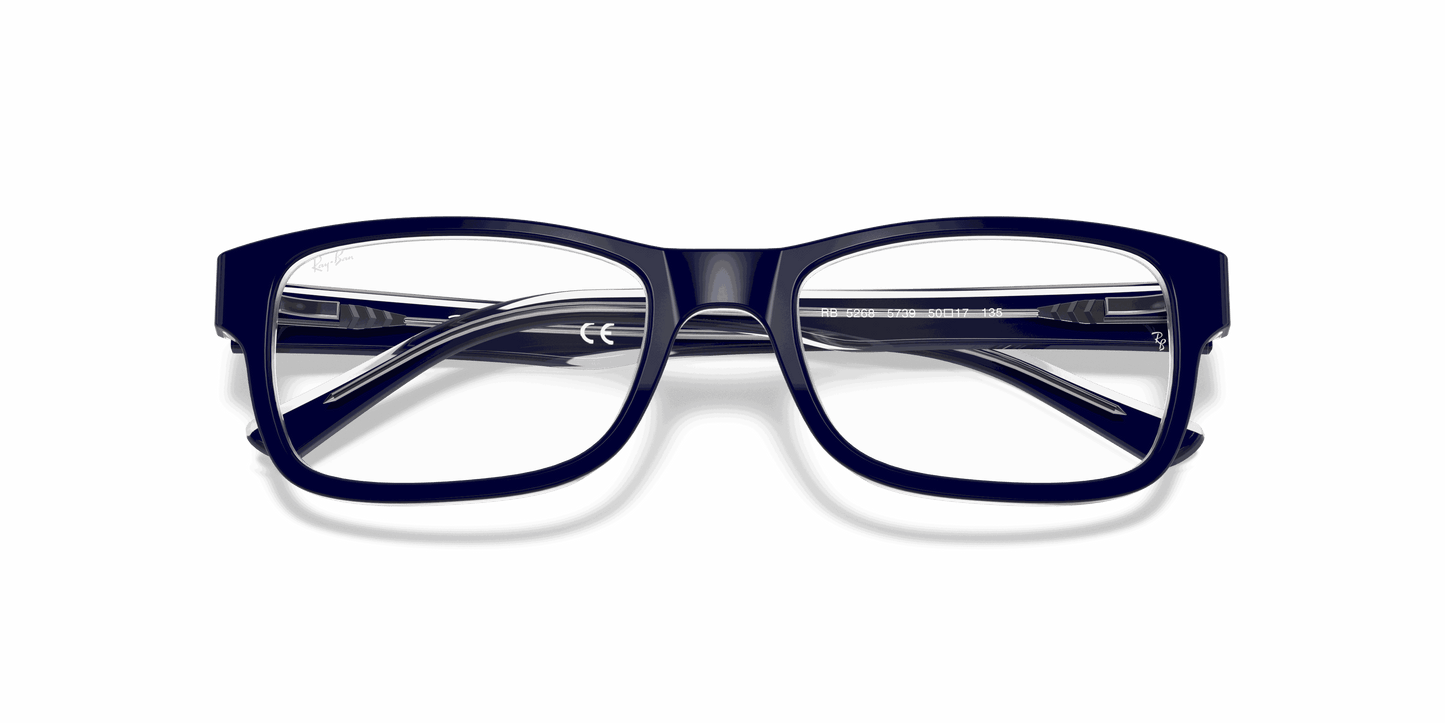 [Clear Lenses, Polished Blue On Transparent Frame]