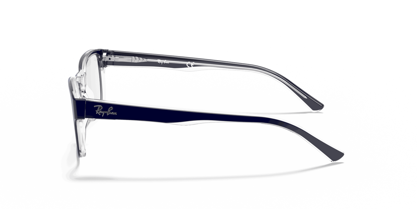 [Clear Lenses, Polished Blue On Transparent Frame]