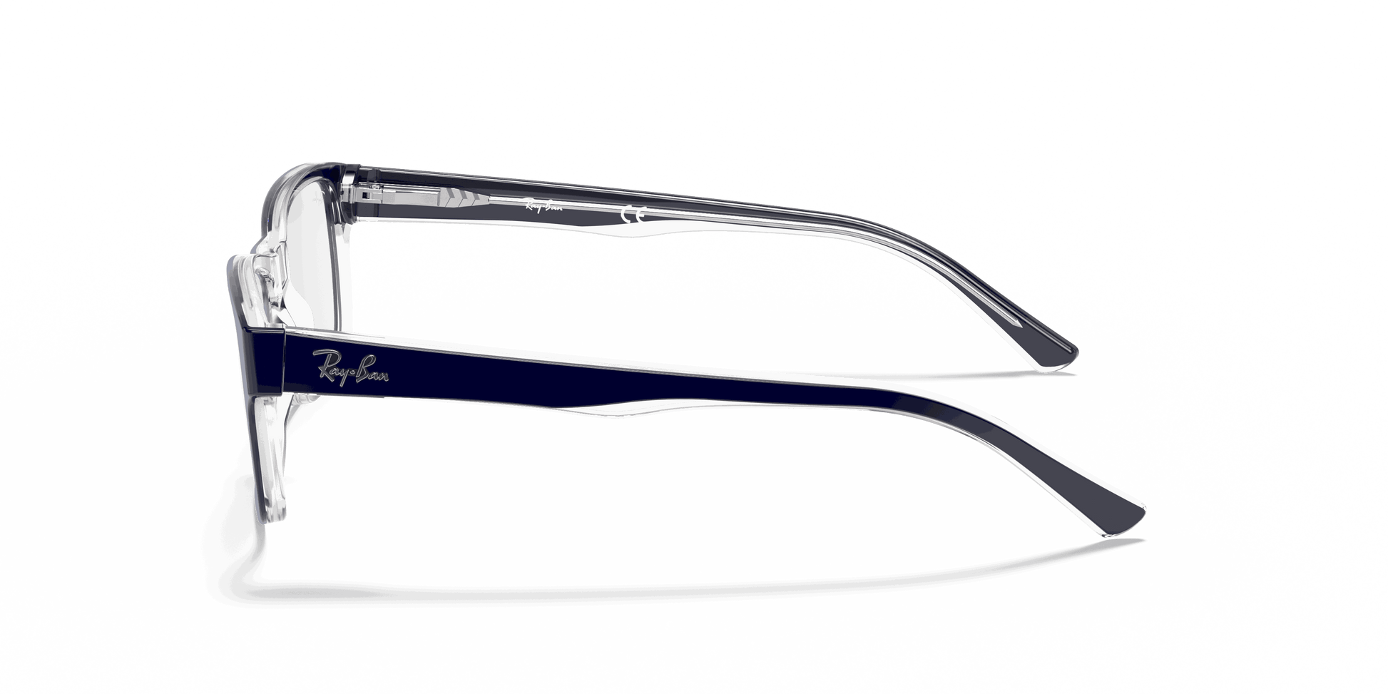 [Clear Lenses, Polished Blue On Transparent Frame]