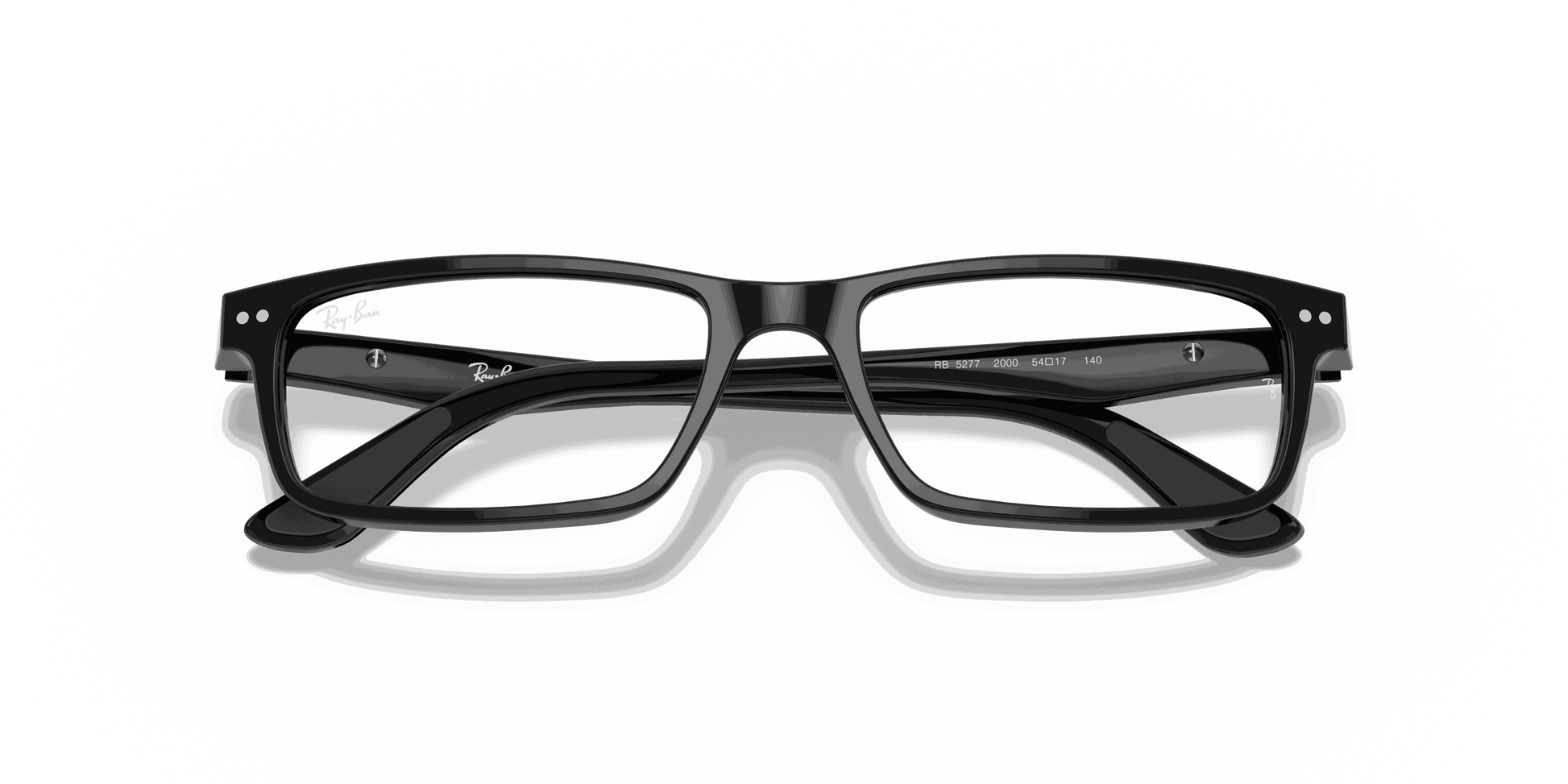 [Clear Lenses, Polished Black Frame]