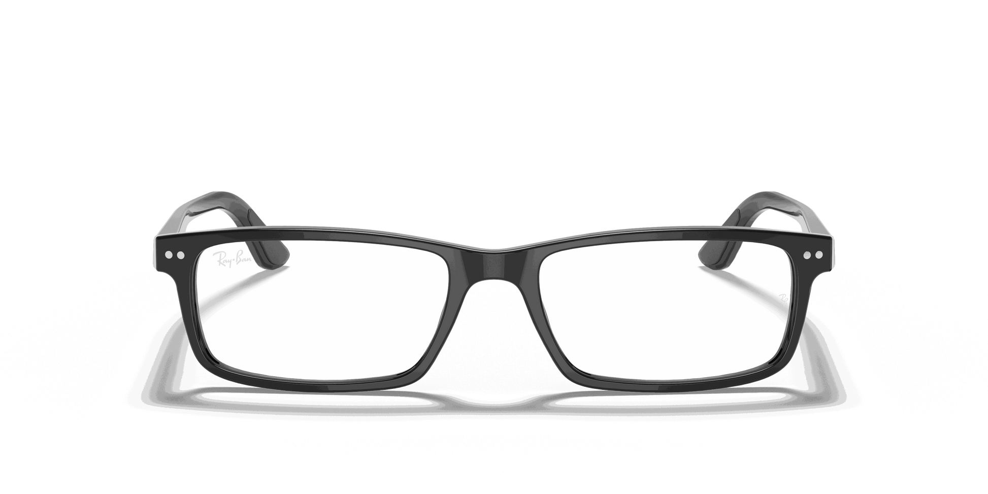 [Clear Lenses, Polished Black Frame]