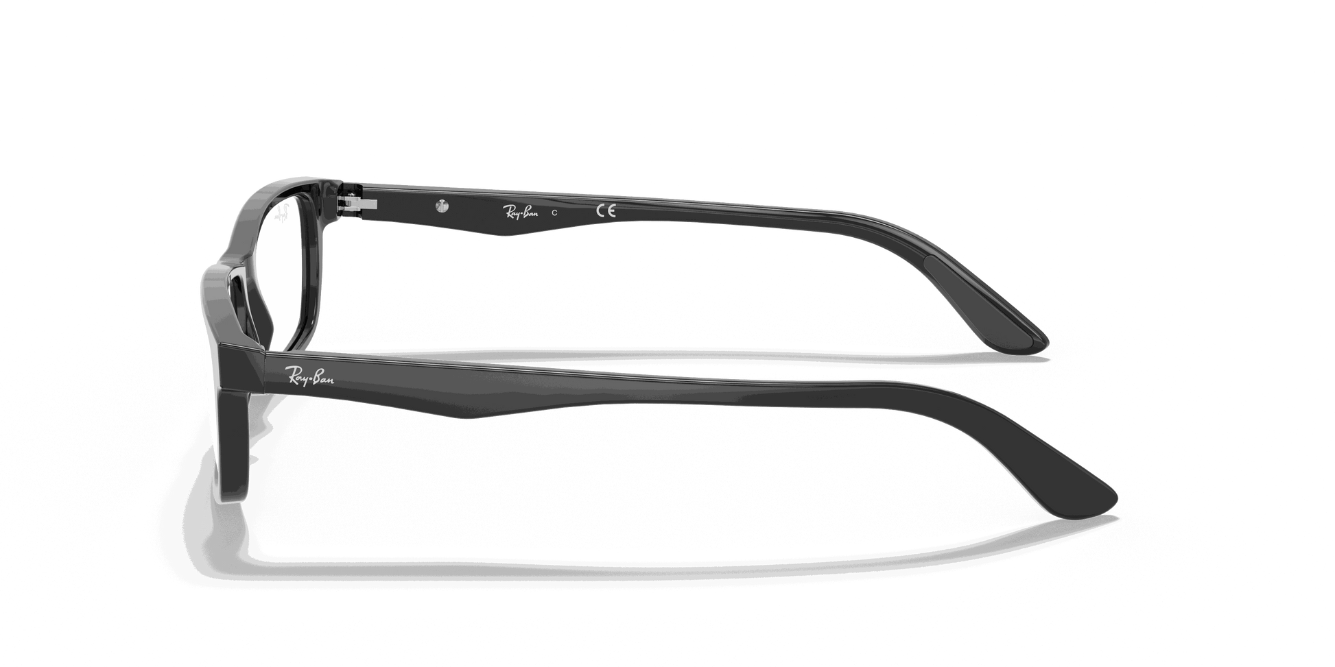 [Clear Lenses, Polished Black Frame]