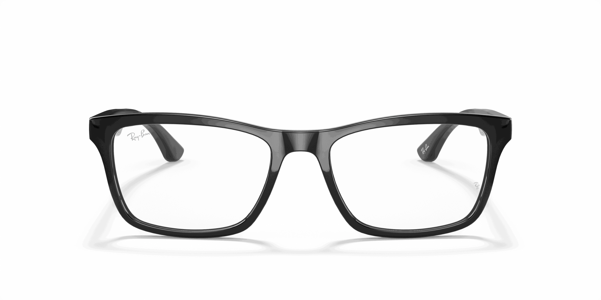 [Clear Lenses, Polished Black Frame]