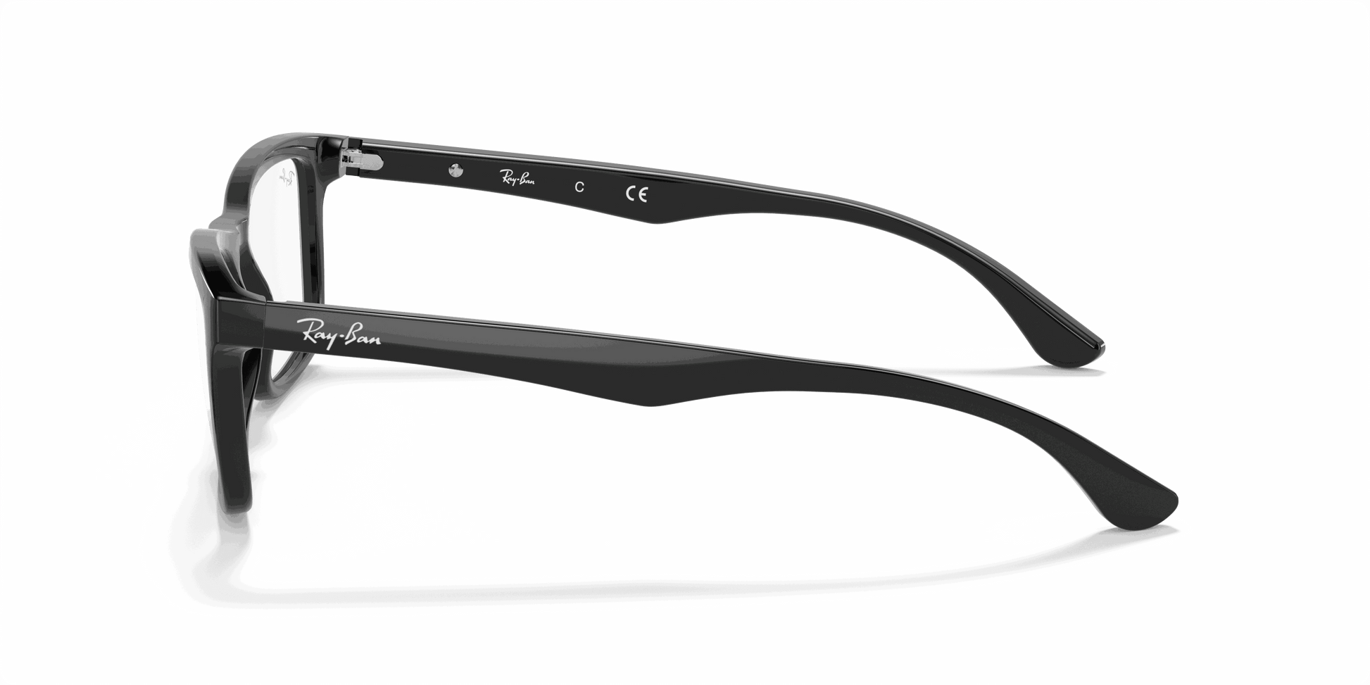 [Clear Lenses, Polished Black Frame]