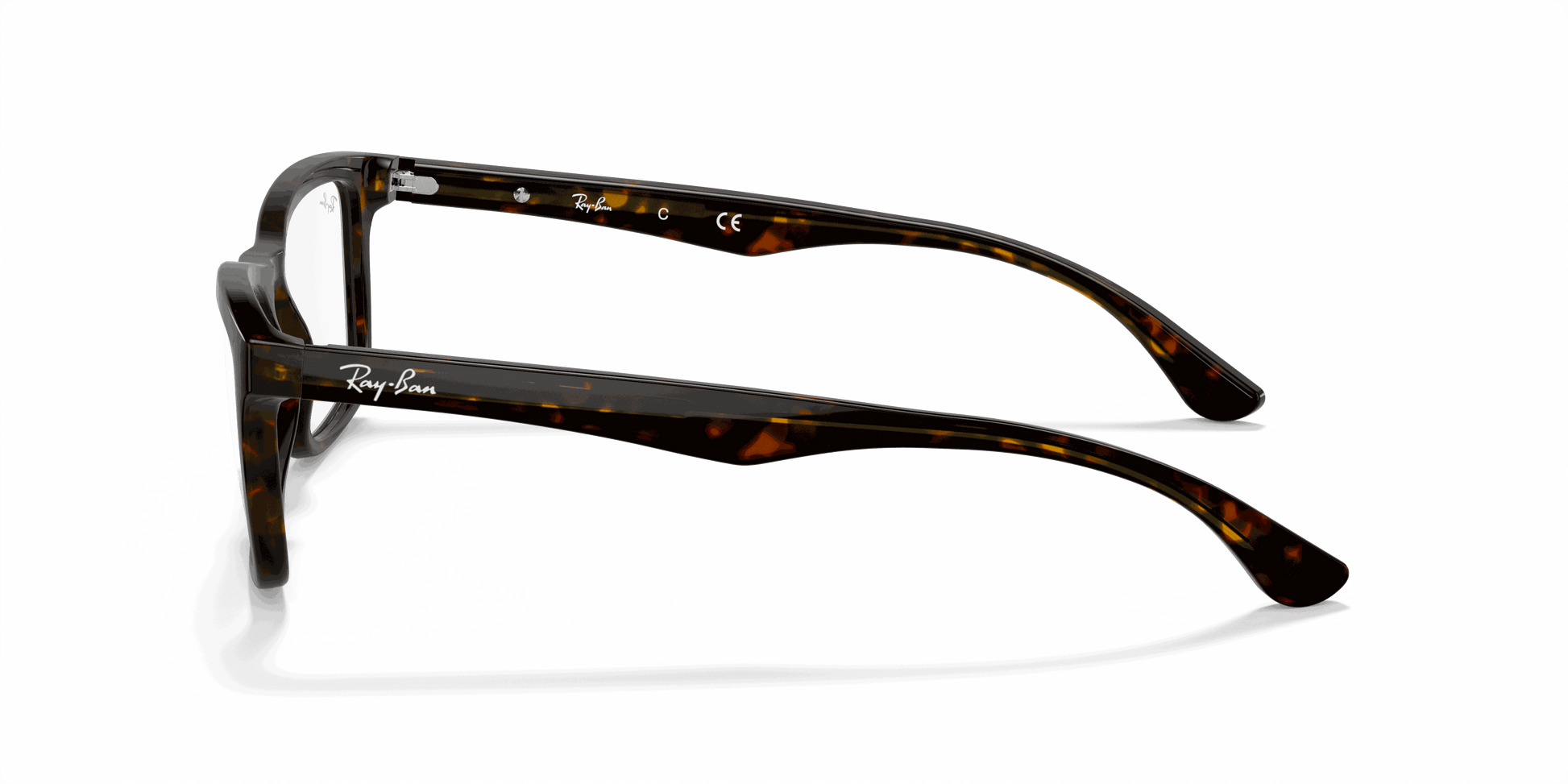 [Clear Lenses, Polished Dark Havana Frame]