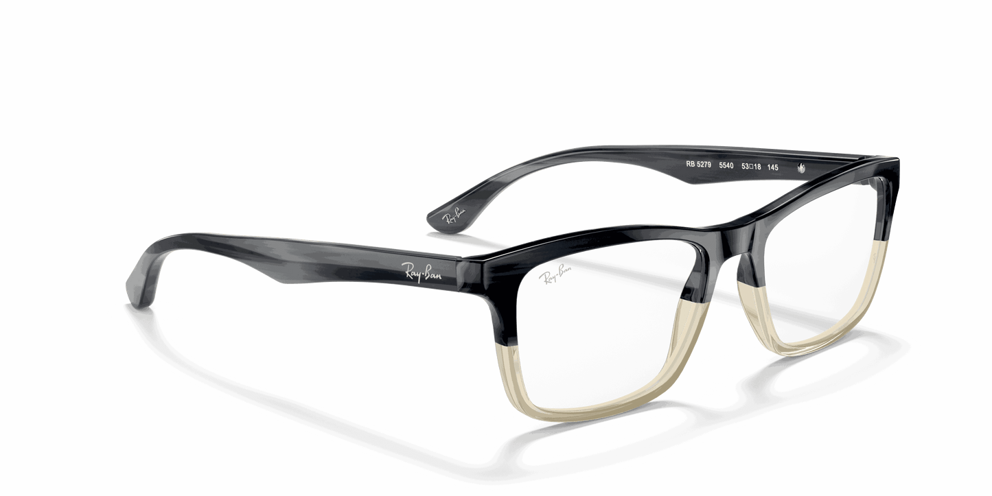 [Clear Lenses, Polished Grey Horn Frame]