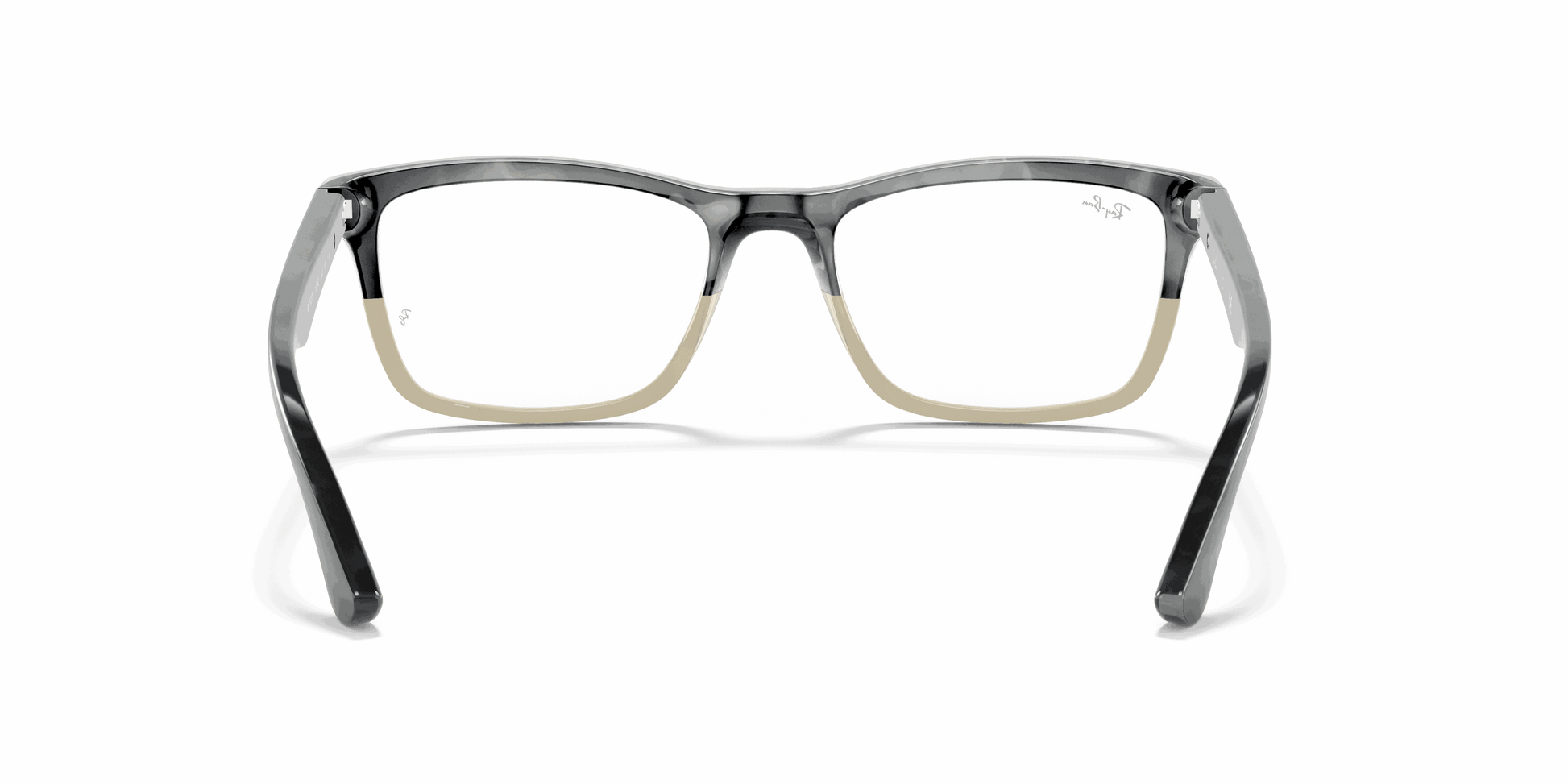 [Clear Lenses, Polished Grey Horn Frame]