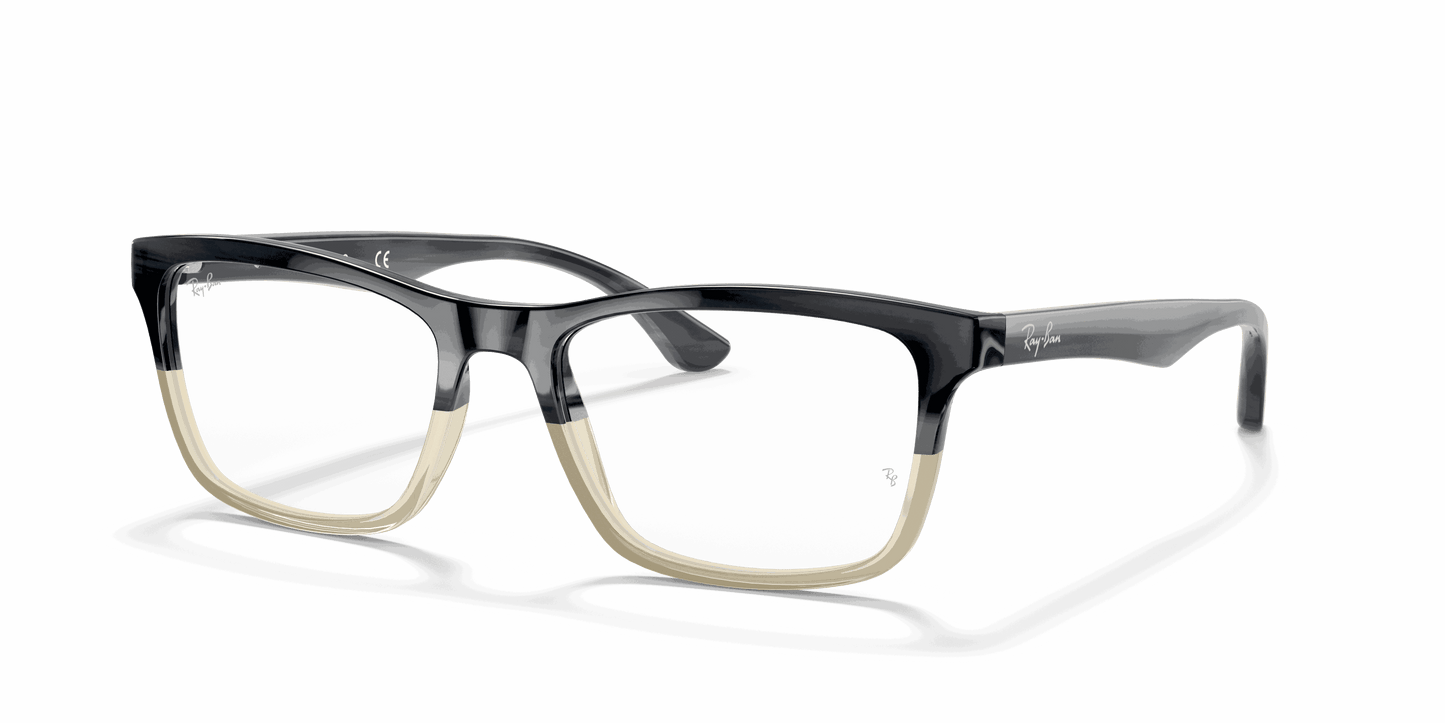 [Clear Lenses, Polished Grey Horn Frame]