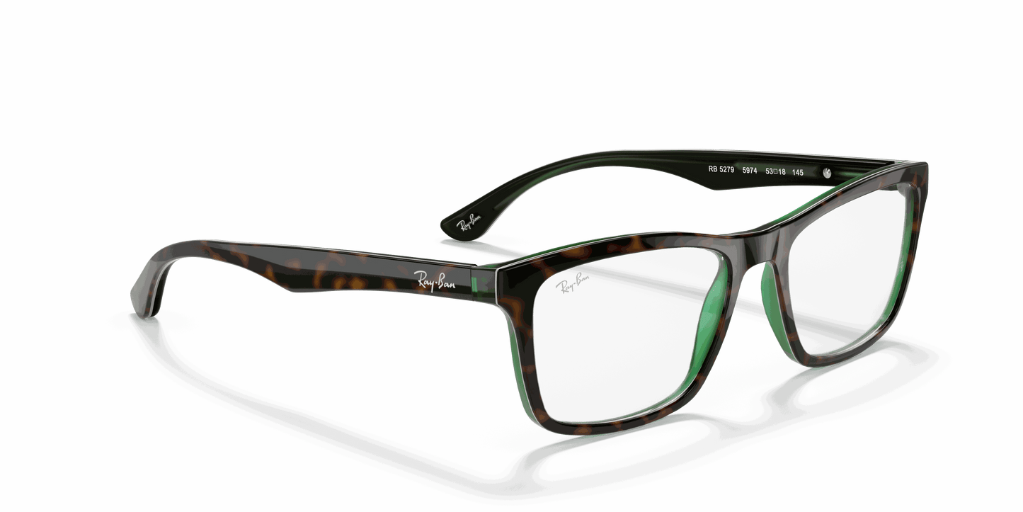 [Clear Lenses, Polished Havana On Transparent Green Frame]