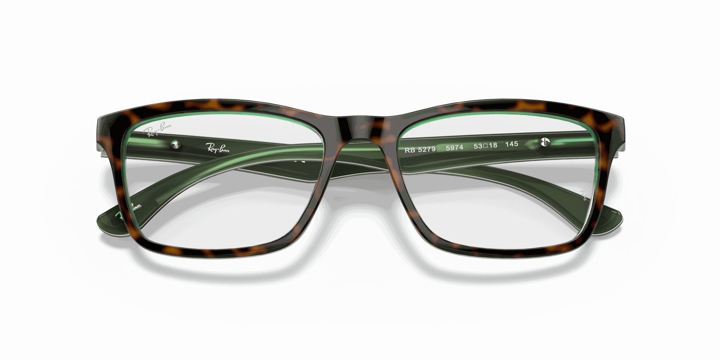 [Clear Lenses, Polished Havana On Transparent Green Frame]