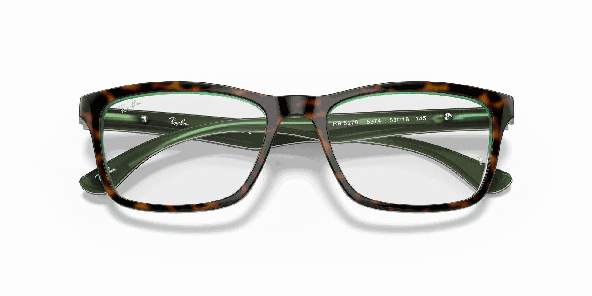 [Clear Lenses, Polished Havana On Transparent Green Frame]