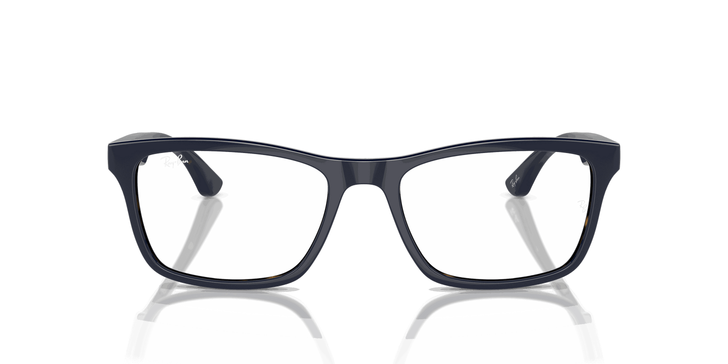 [Clear Lenses, Polished Blue On Havana Frame]