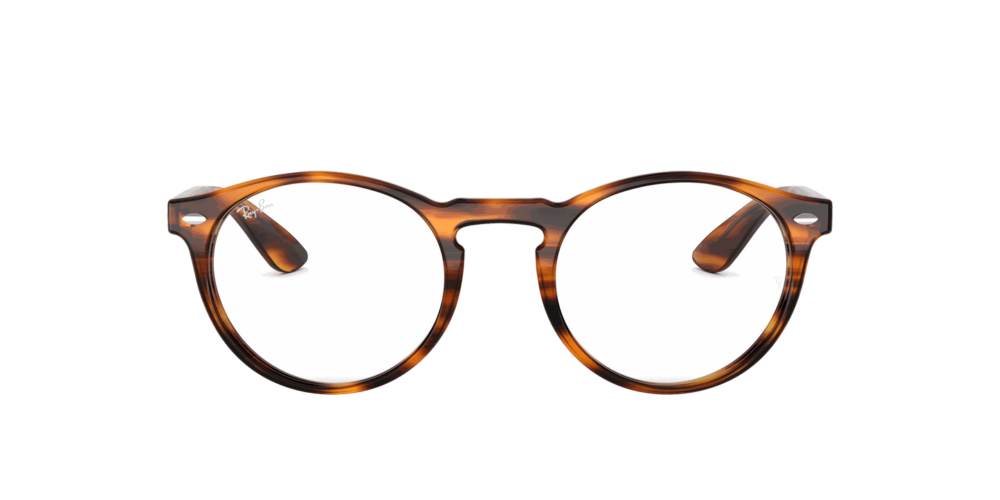 [Clear Lenses, Polished Striped Havana Frame]