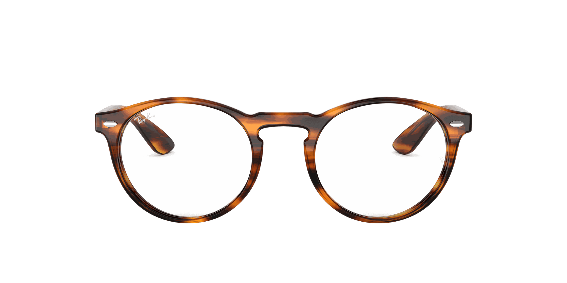 [Clear Lenses, Polished Striped Havana Frame]
