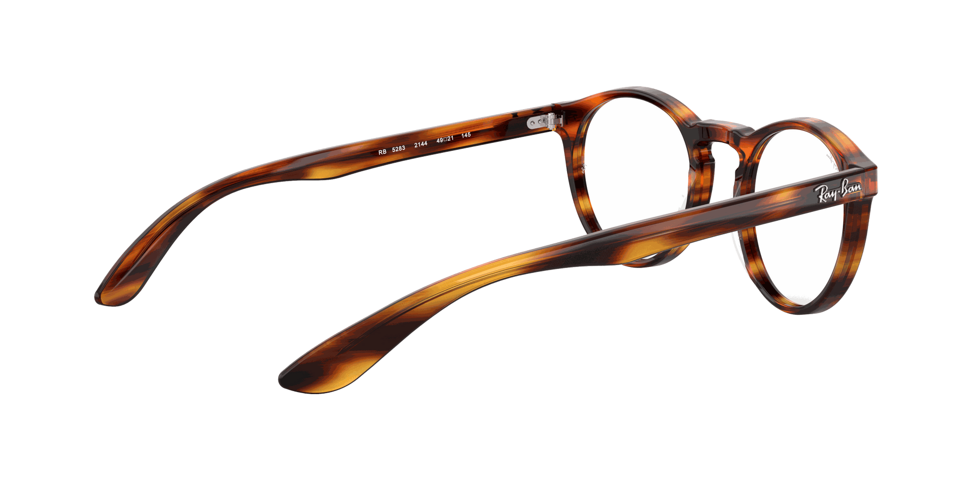 [Clear Lenses, Polished Striped Havana Frame]