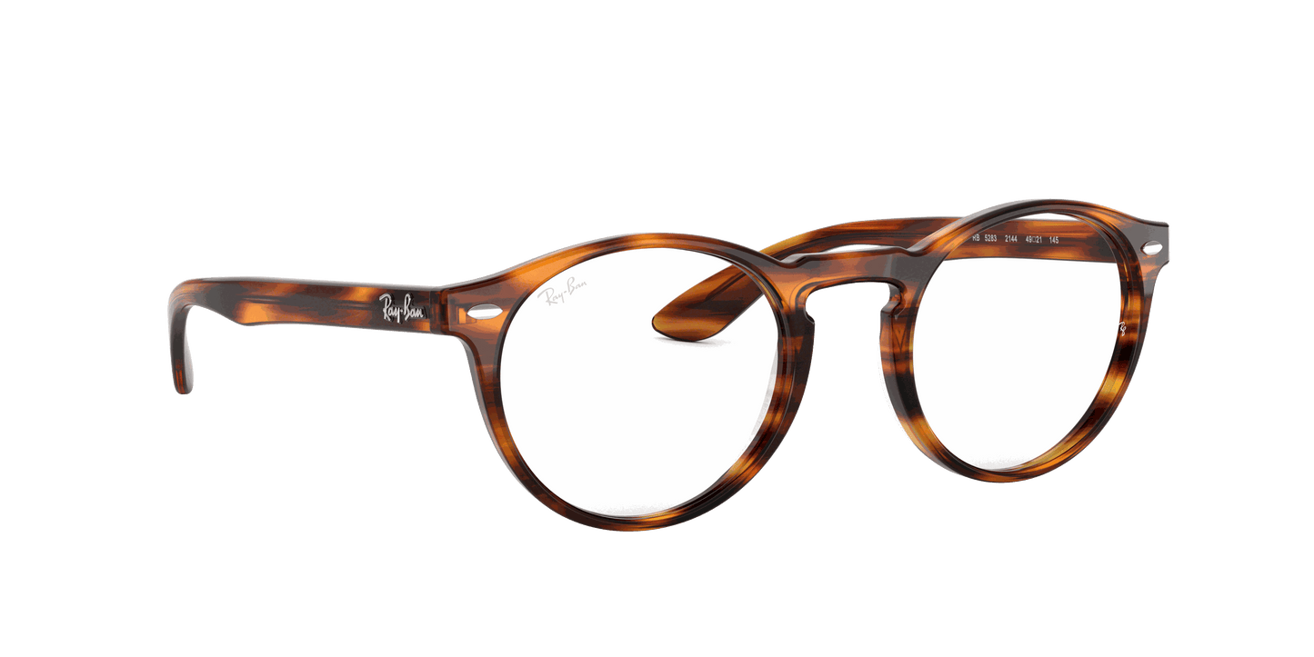 [Clear Lenses, Polished Striped Havana Frame]