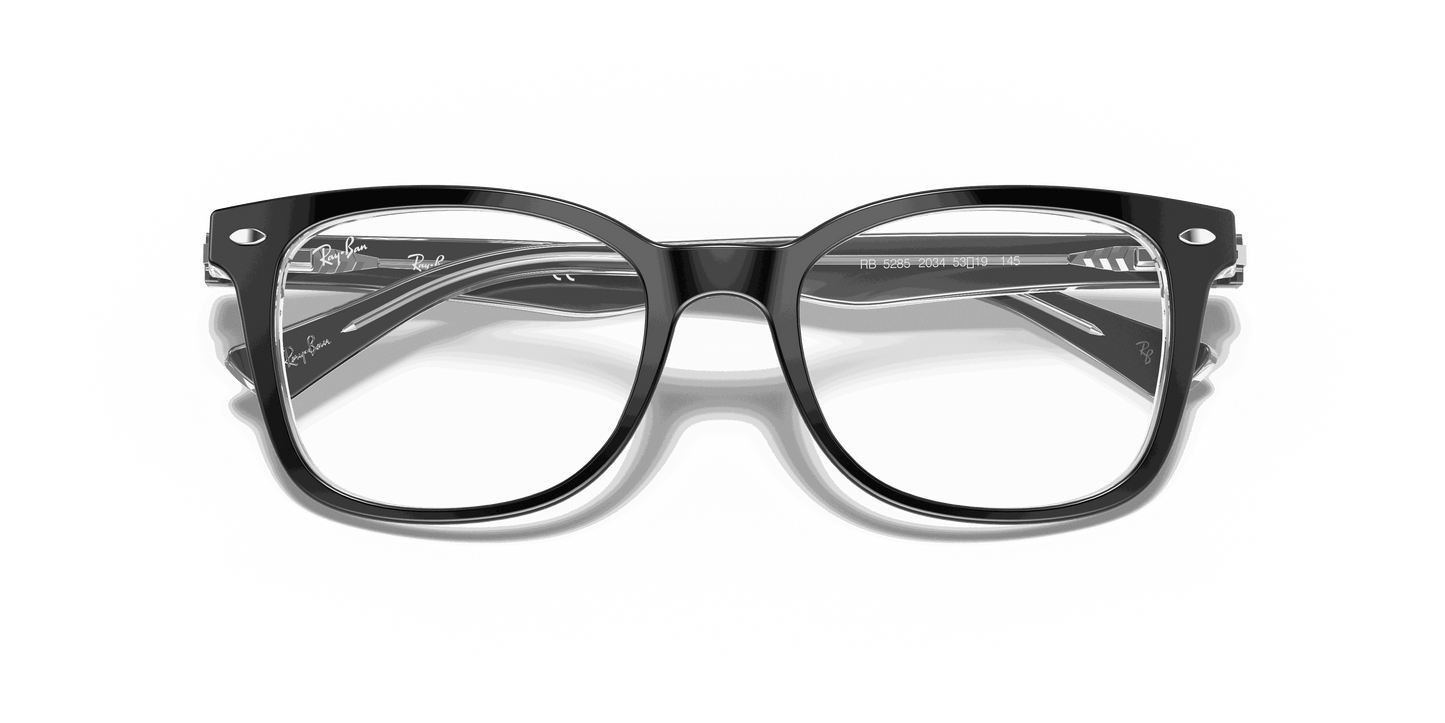 [Clear Lenses, Polished Black On Transparent Frame]