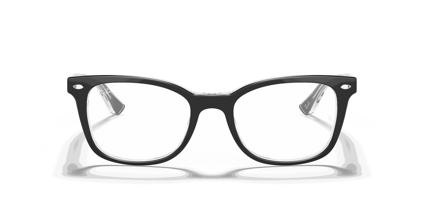 [Clear Lenses, Polished Black On Transparent Frame]