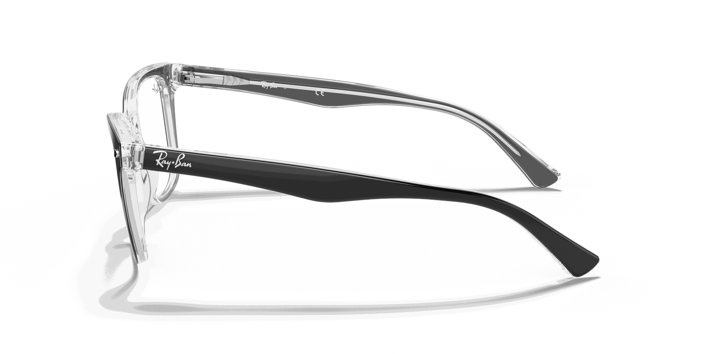 [Clear Lenses, Polished Black On Transparent Frame]