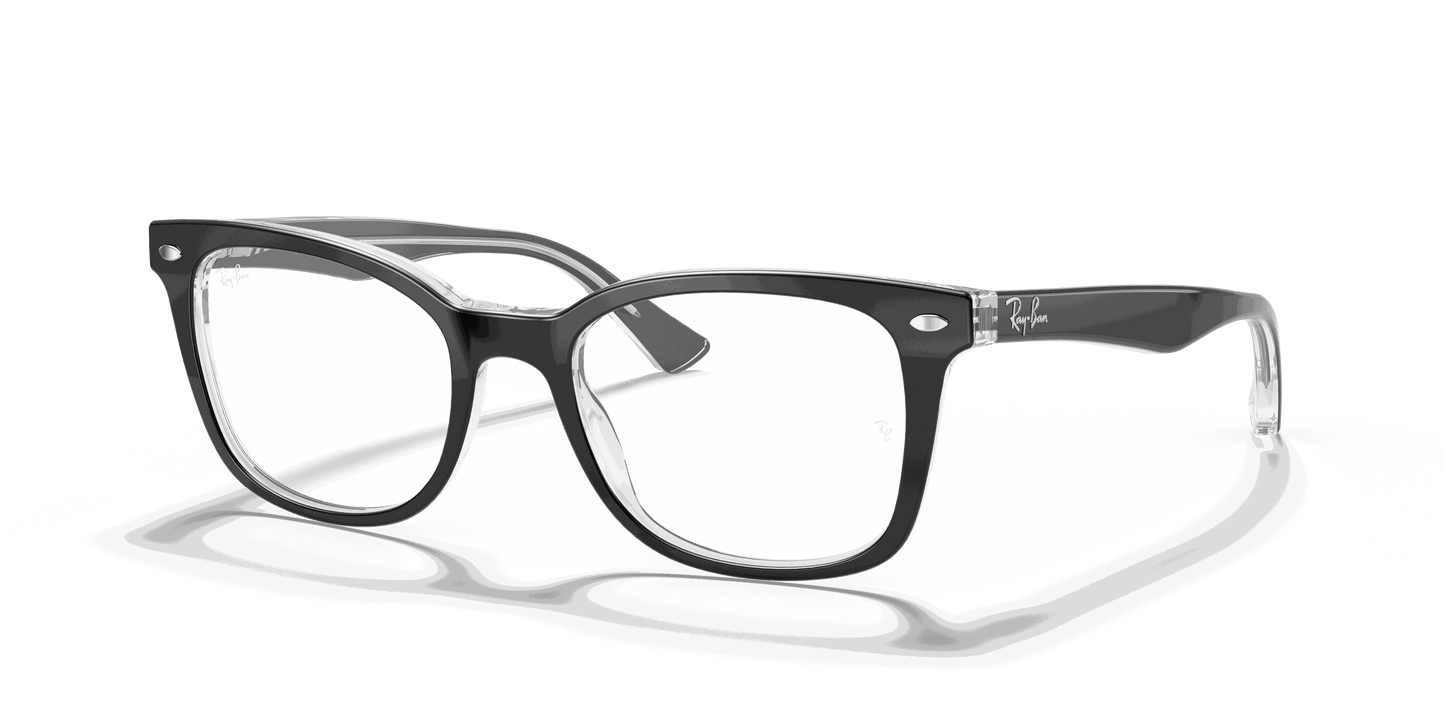 [Clear Lenses, Polished Black On Transparent Frame]
