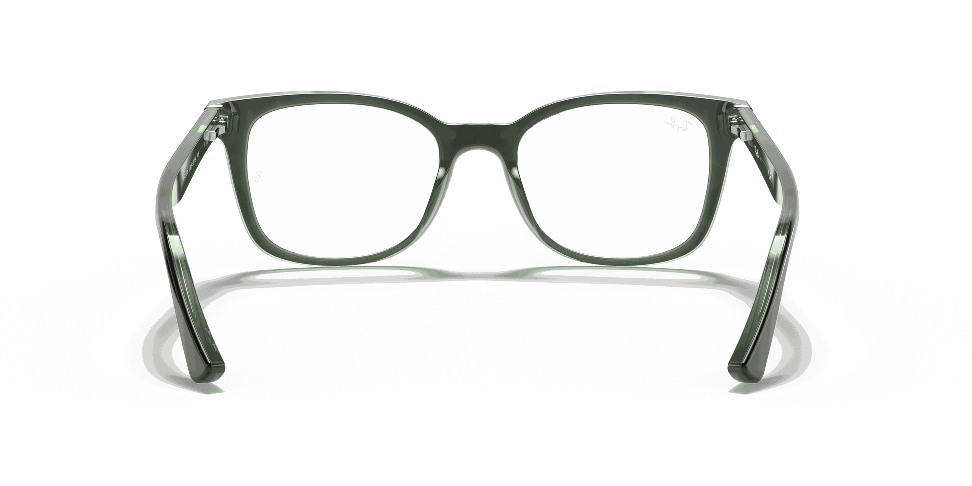 [Clear Lenses, Polished Havana On Green Frame]