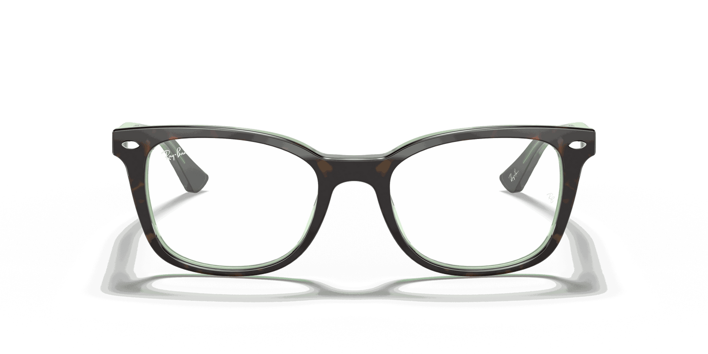 [Clear Lenses, Polished Havana On Green Frame]