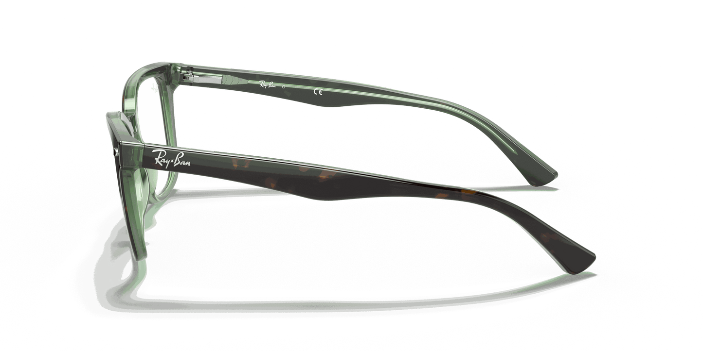 [Clear Lenses, Polished Havana On Green Frame]