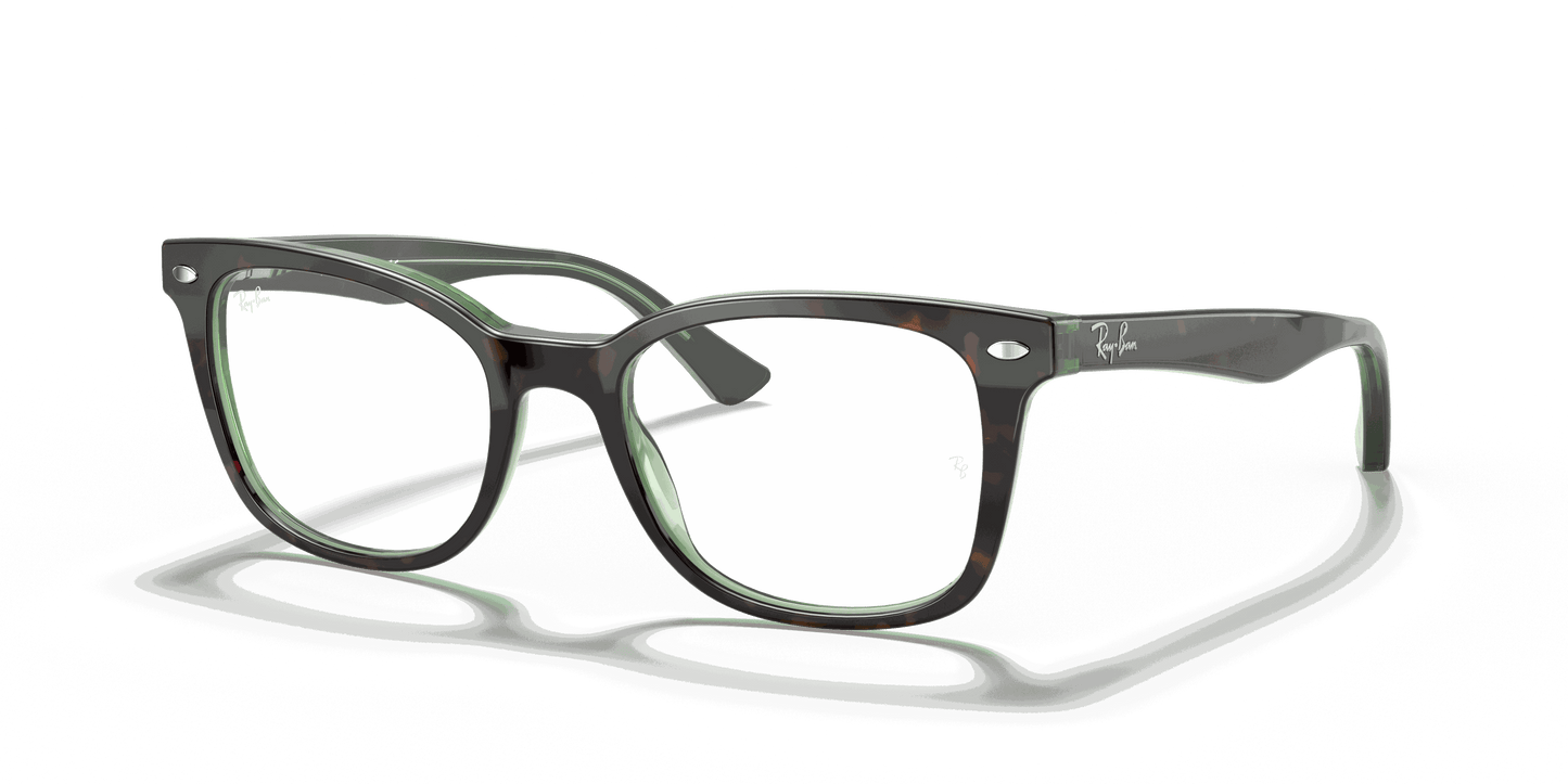 [Clear Lenses, Polished Havana On Green Frame]