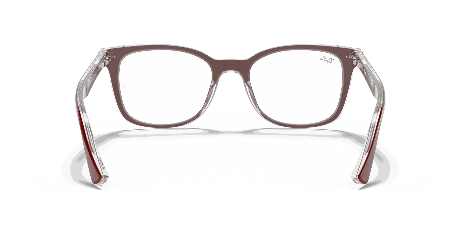 [Clear Lenses, Polished Bordeaux On Transparent Frame]