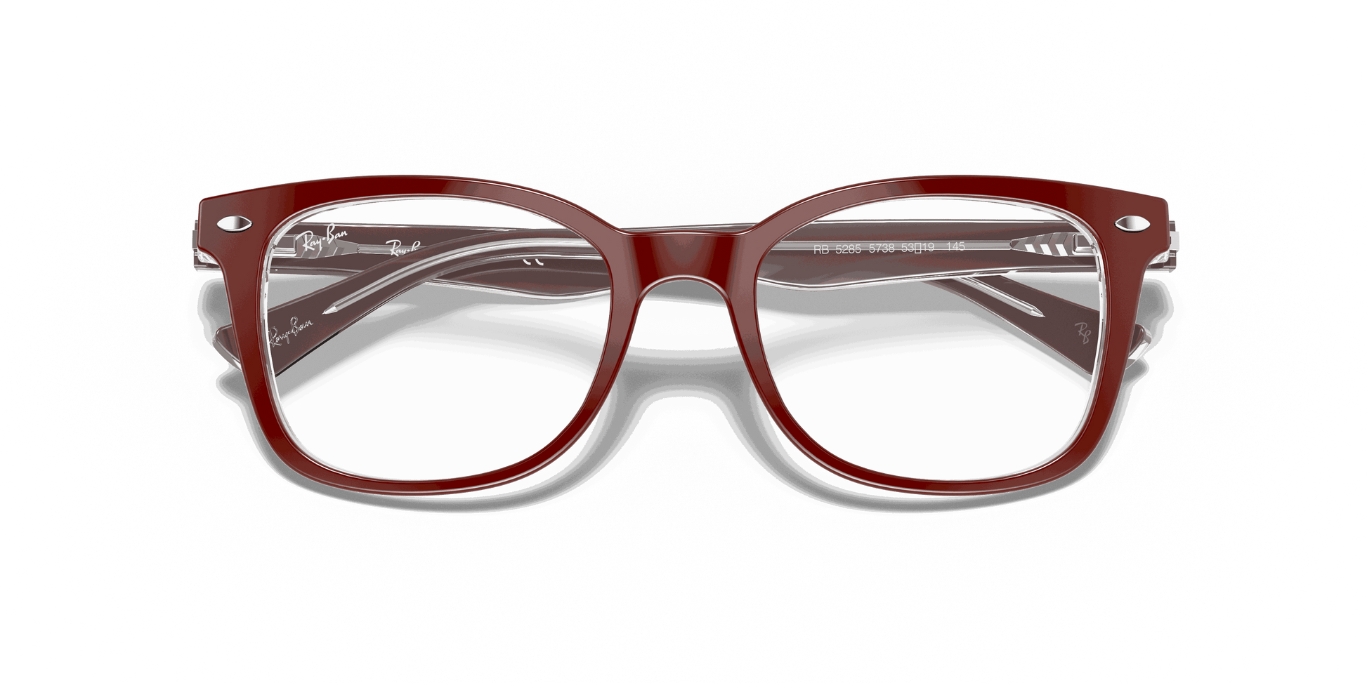 [Clear Lenses, Polished Bordeaux On Transparent Frame]
