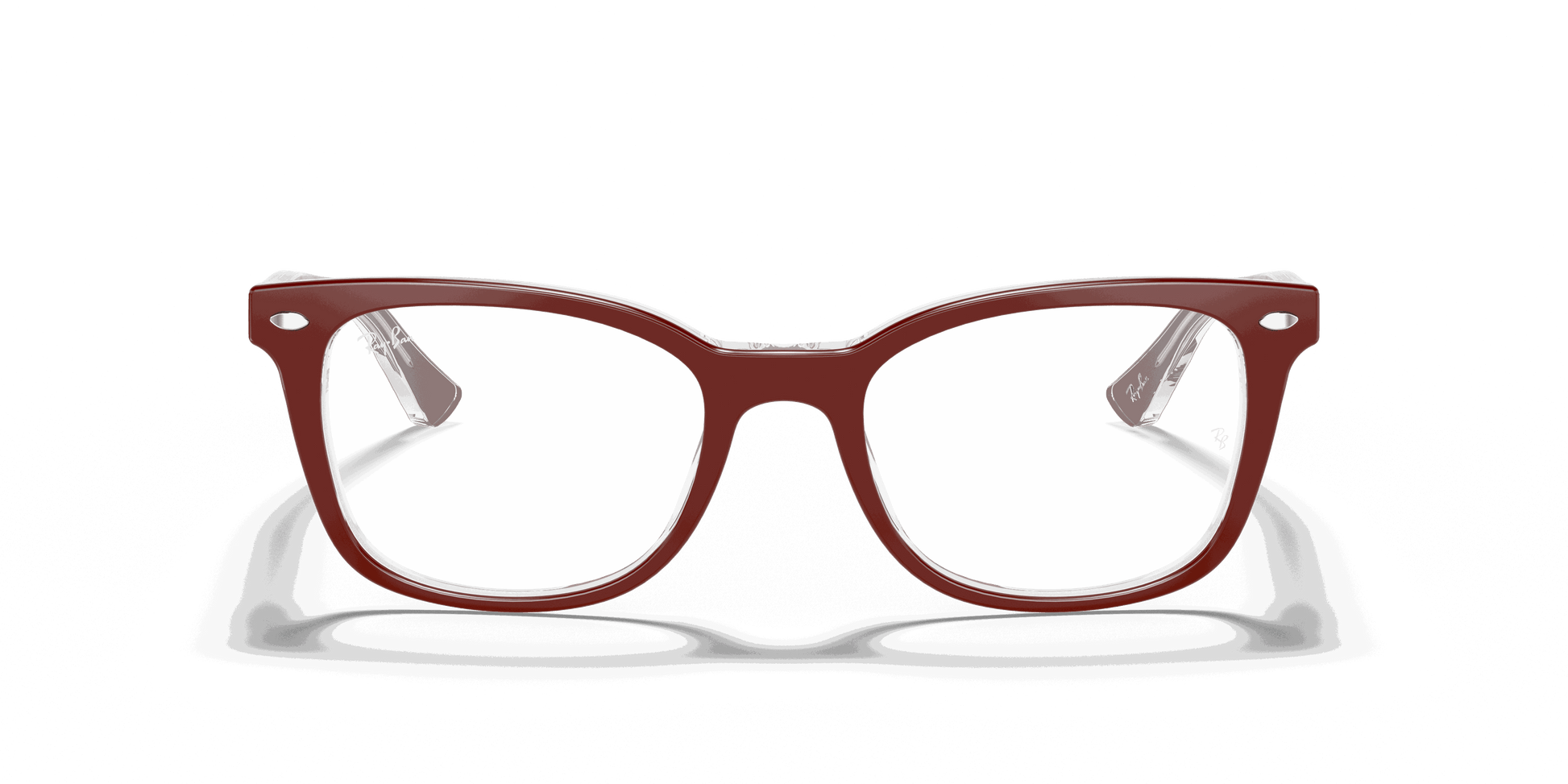 [Clear Lenses, Polished Bordeaux On Transparent Frame]