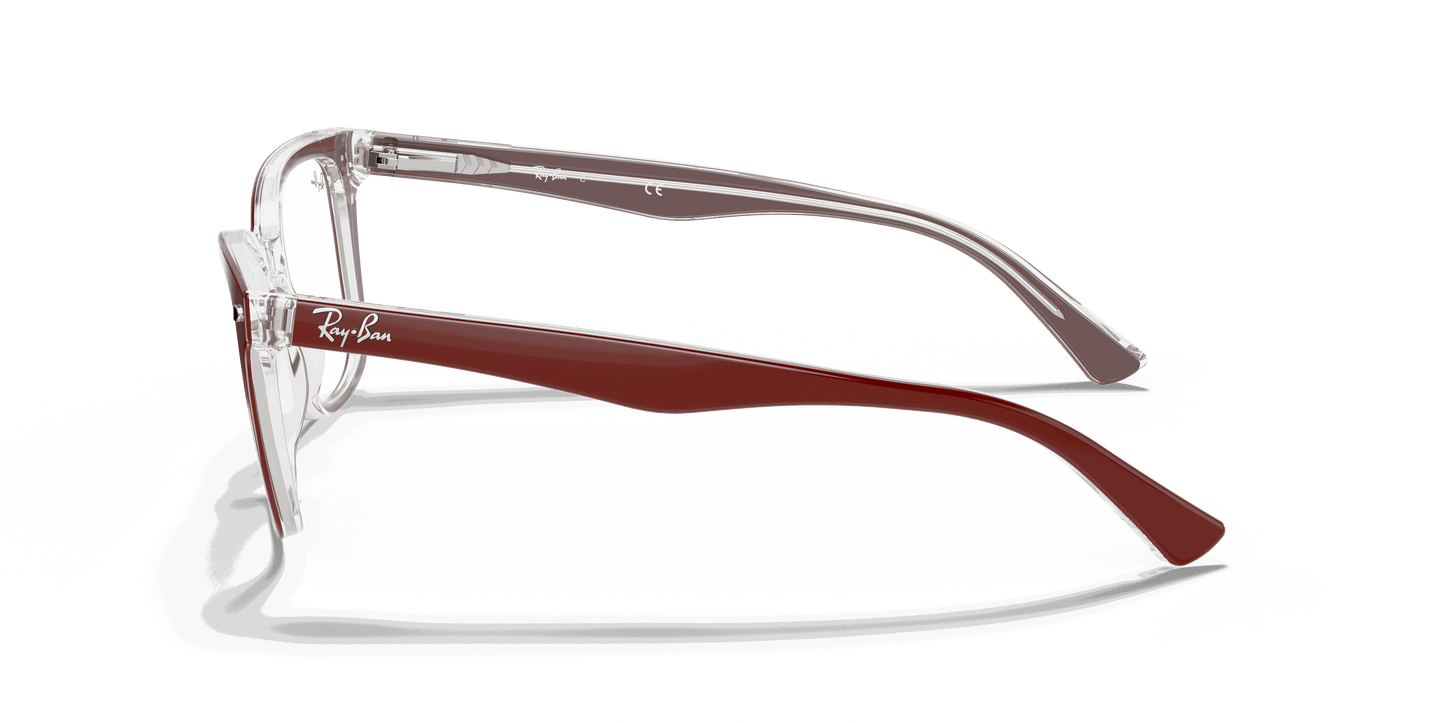 [Clear Lenses, Polished Bordeaux On Transparent Frame]