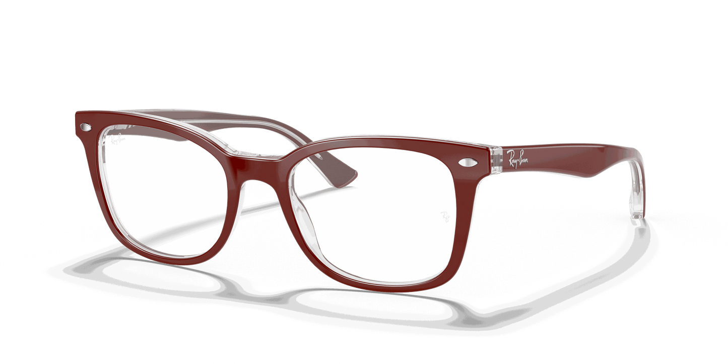 [Clear Lenses, Polished Bordeaux On Transparent Frame]