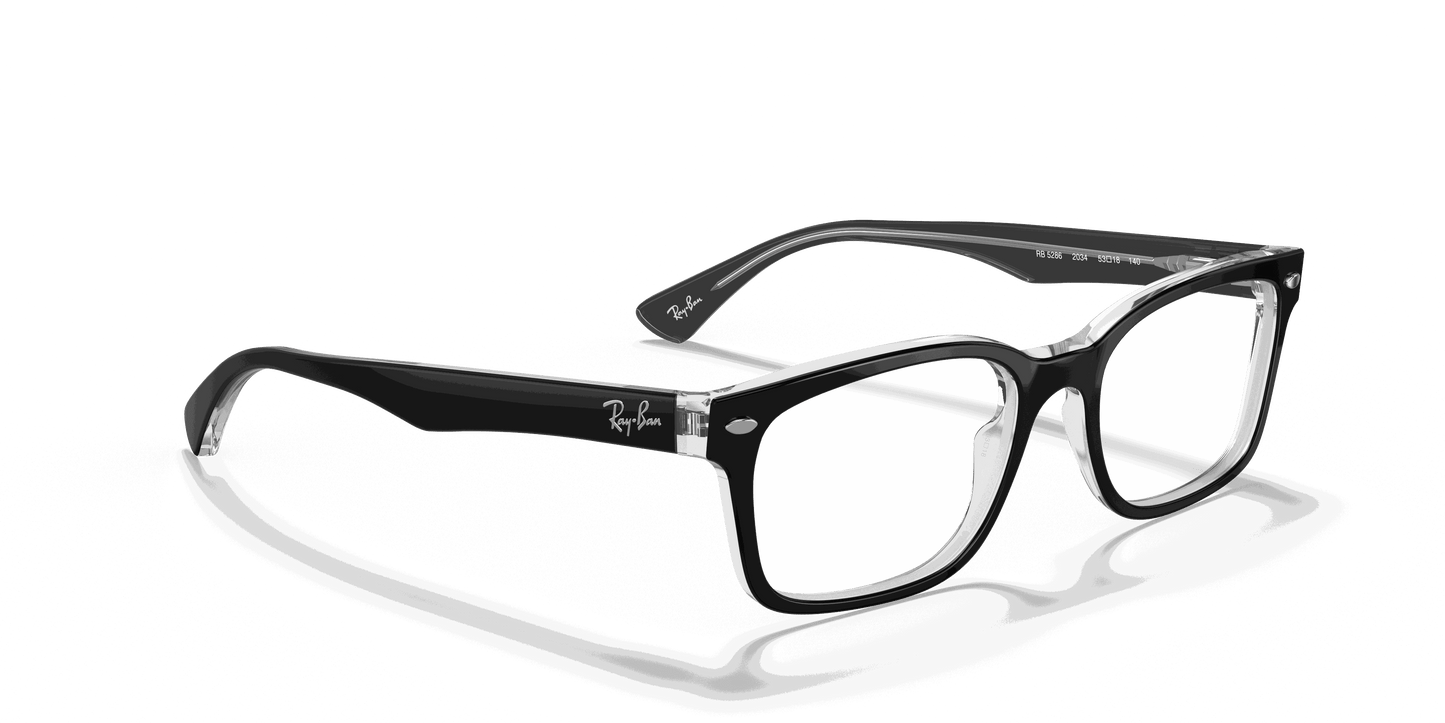 [Clear Lenses, Polished Black On Transparent Frame]