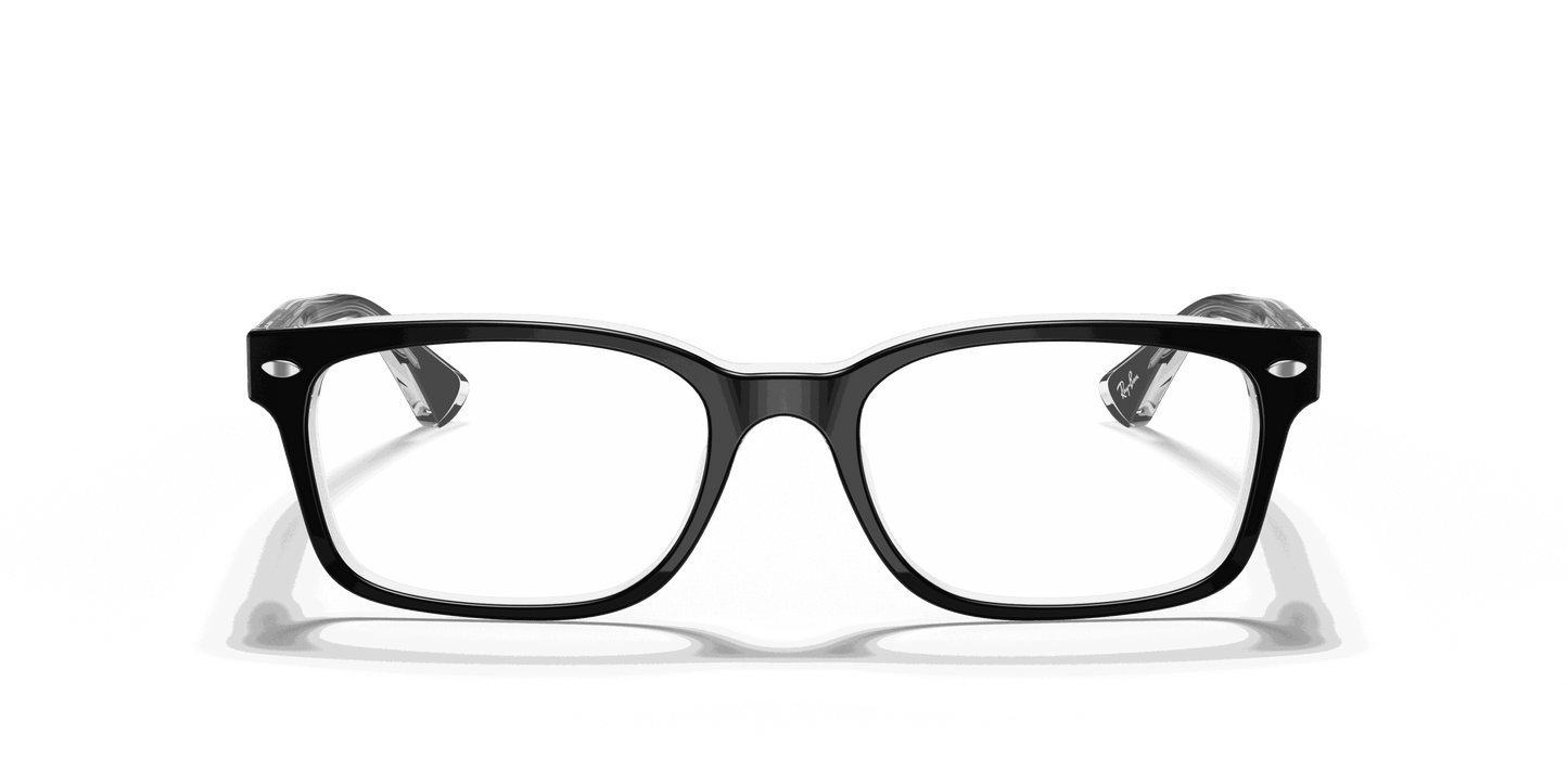 [Clear Lenses, Polished Black On Transparent Frame]
