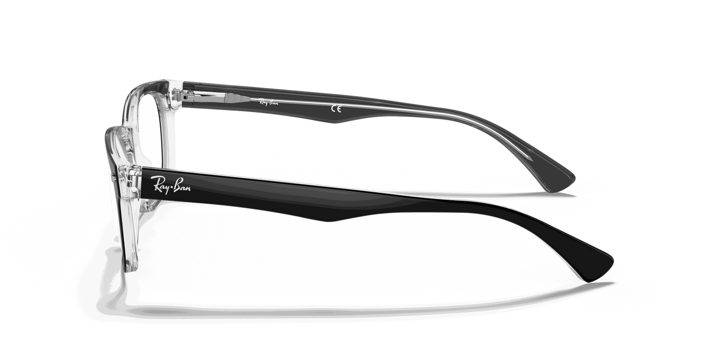 [Clear Lenses, Polished Black On Transparent Frame]